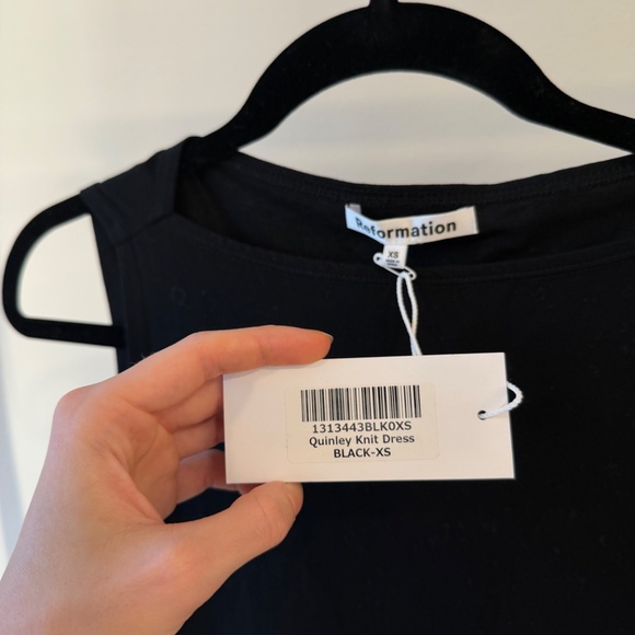 NEW Reformation black asymmetrical dress - Picture 5 of 5